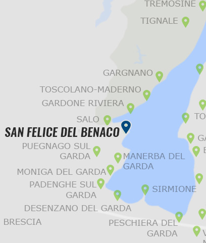 San Felice del Benaco am Gardasee - Karte