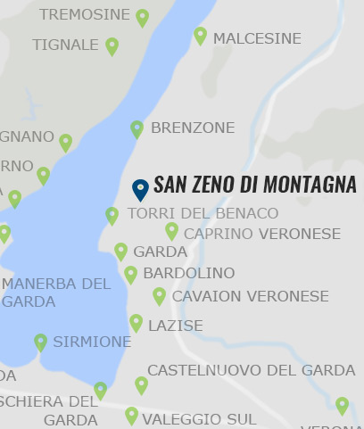 San Zeno di Montagna am Gardasee - Karte