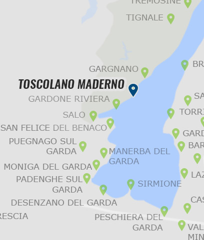 Toscolano Maderno am Gardasee - Karte