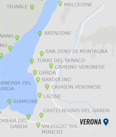 Verona am Gardasee - Karte