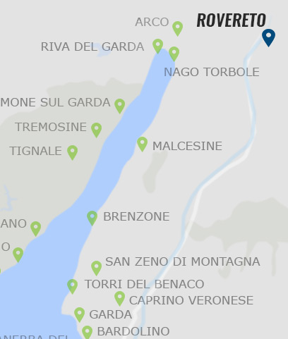Rovereto am Gardasee - Karte